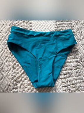 SHEIN Teal High-Waist Bikini Bottom medium new butter soft true to size